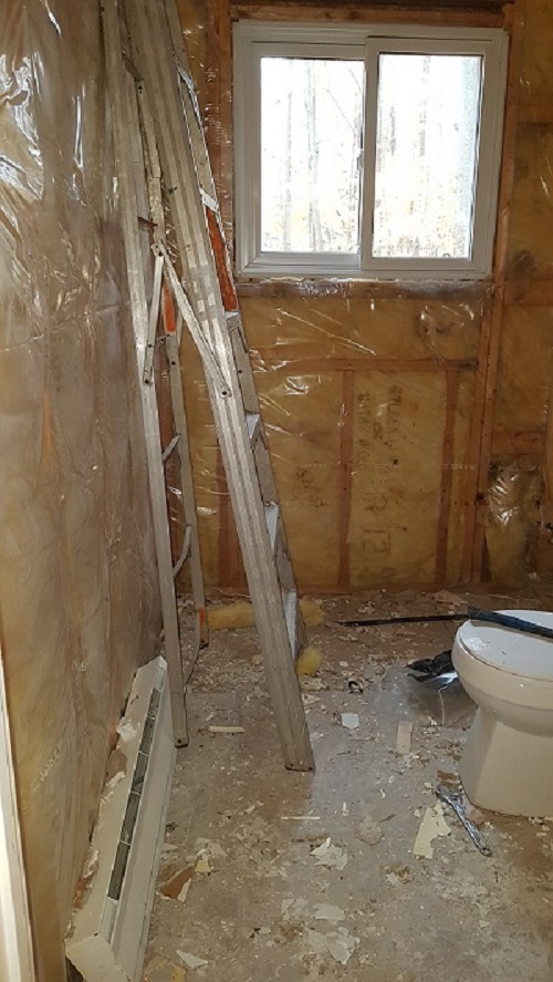 Demolition of old bathroom