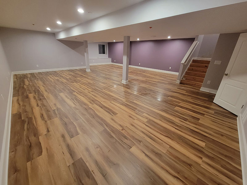 Fully finished basement renovations.