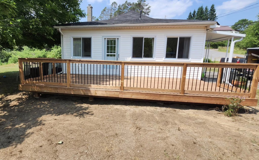 New residential deck. we offer deck building services
